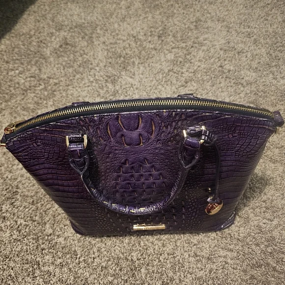 BRAHMIN- Duxbury Satchel Autumn Solid Mini Melbourne- Genuine Leather - Picture 3 of 13